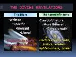 TWO DIVINE REVELATIONS - slide 1