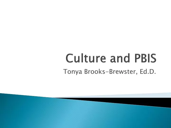 culture and pbis