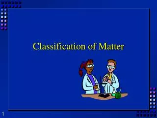 classification of matter
