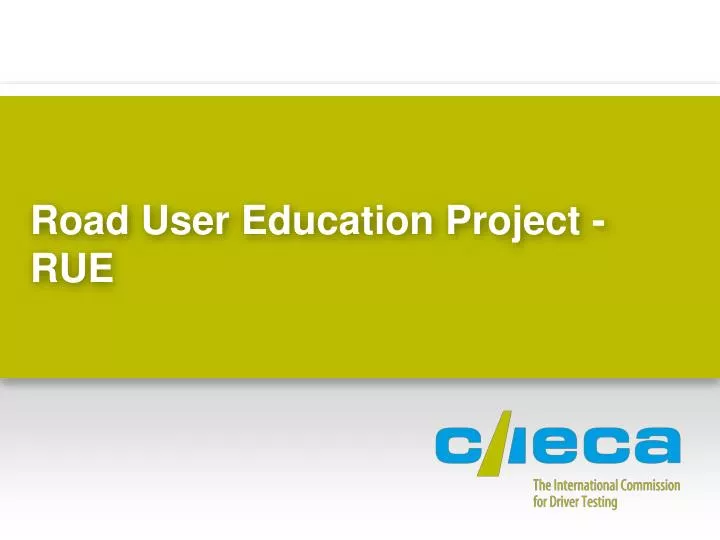 road user education project rue