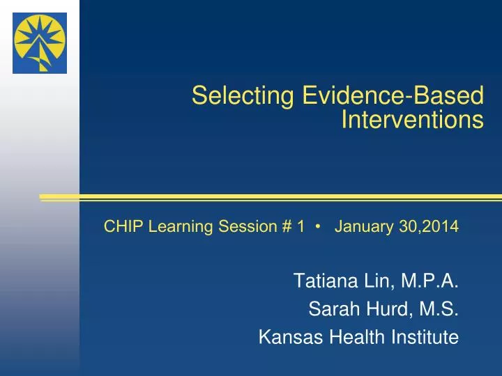 selecting evidence based interventions