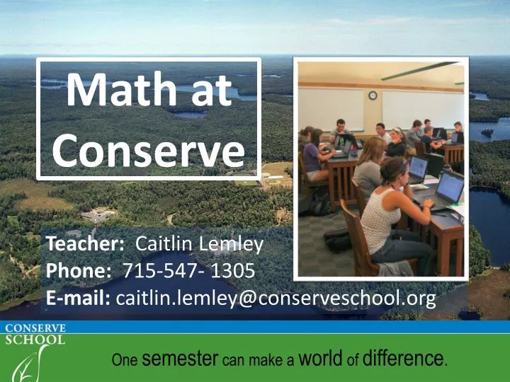 math at conserve