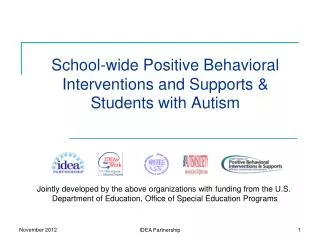 School-wide Positive Behavioral Interventions and Supports &amp; Students with Autism