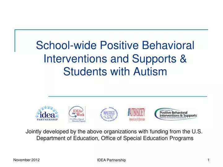school wide positive behavioral interventions and supports students with autism