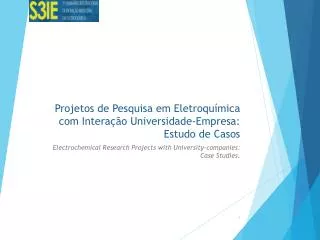 projetos de pesquisa em eletroqu mica com intera o universidade empresa estudo de casos