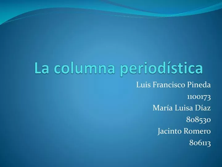 la columna period stica