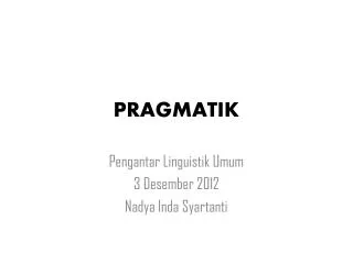 pragma tik