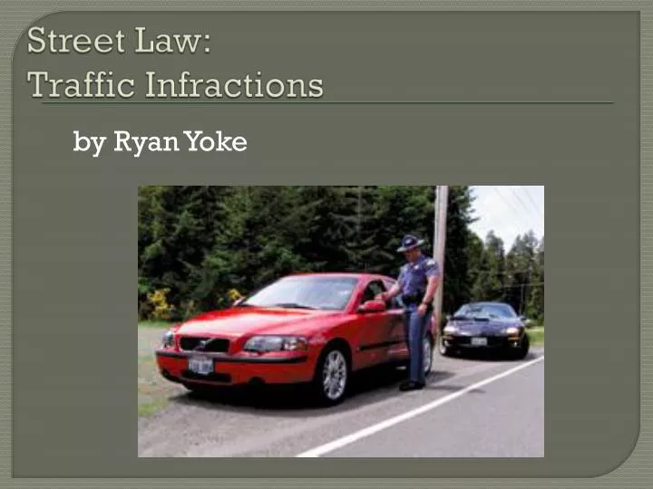 street law traffic infractions