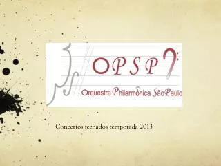 concertos fechados temporada 2013