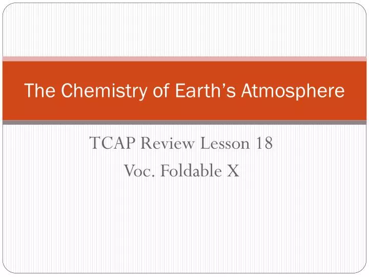 the chemistry of earth s atmosphere