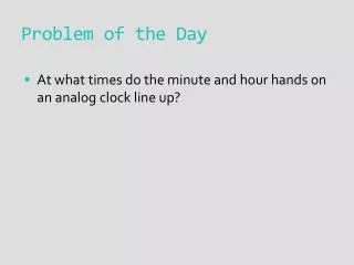 Problem of the Day