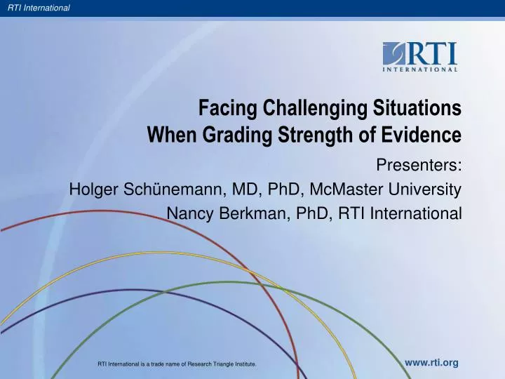 facing challenging situations when grading strength of evidence