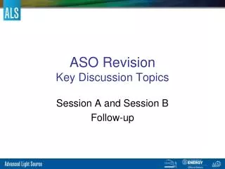 ASO Revision Key Discussion Topics