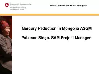 Mercury Reduction in Mongolia ASGM Patience Singo, SAM Project Manager