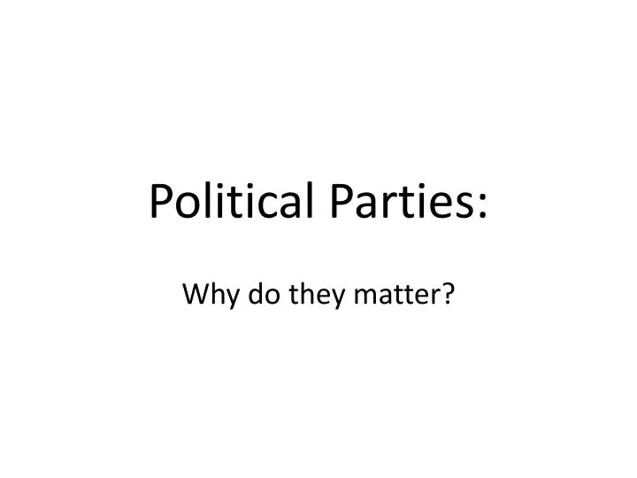 political parties