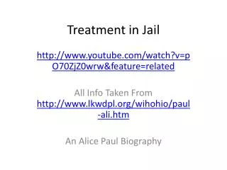 Treatment in Jail