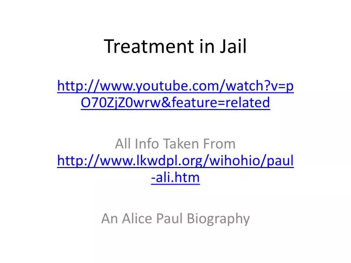 treatment in jail
