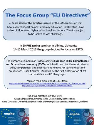 The European Commission is developing a European Skills, Competences