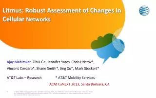 Litmus: Robust Assessment of Changes in Cellular Networks