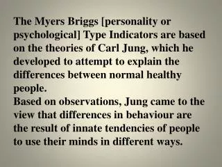 Myers-Briggs Type indicato r