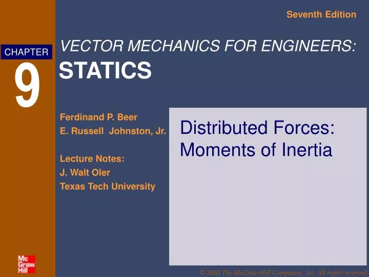 distributed forces moments of inertia