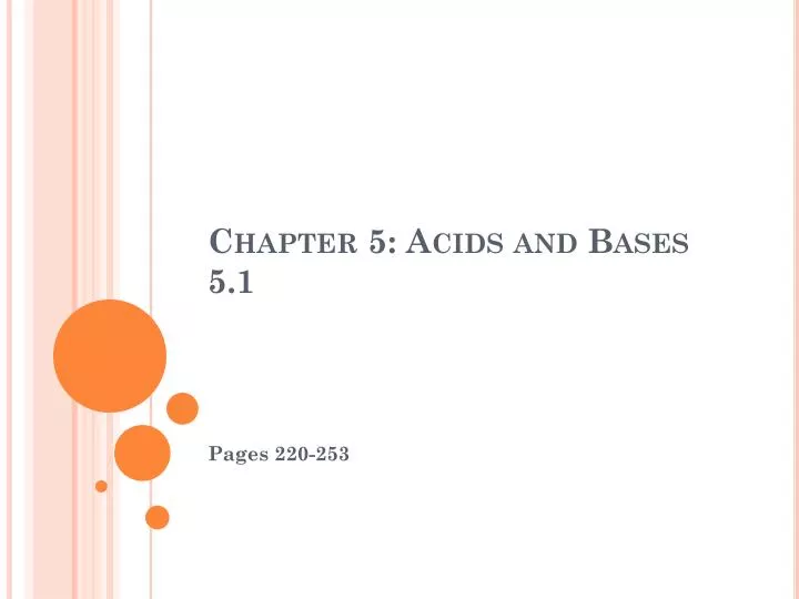 chapter 5 acids and bases 5 1