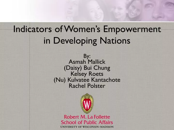 indicators of women s empowerment in developing nations