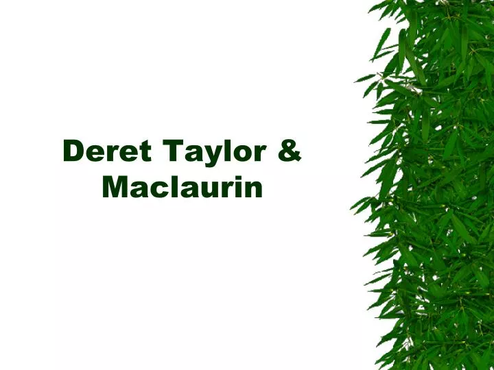 deret taylor maclaurin