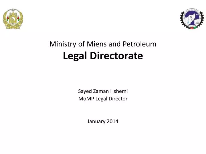 ministry of miens and petroleum legal directorate