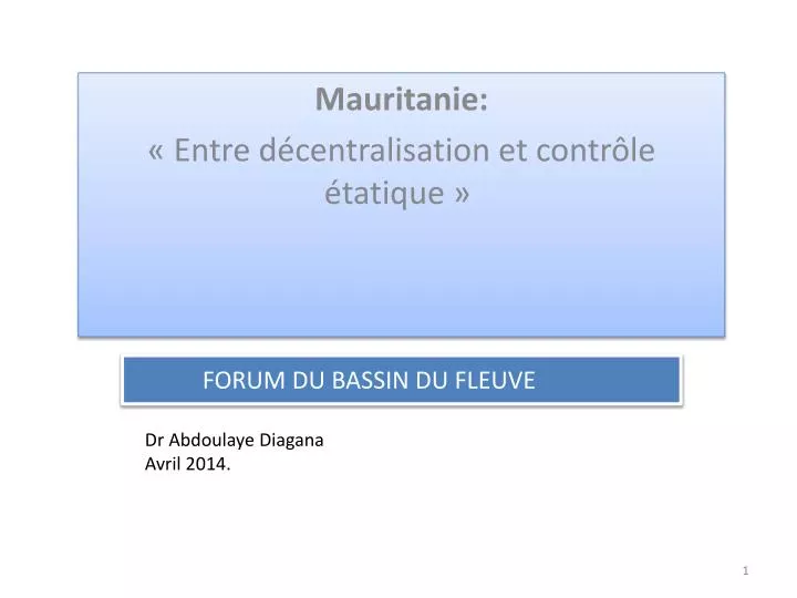 forum du bassin du fleuve