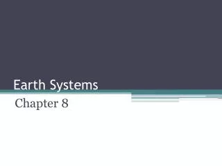 Earth Systems