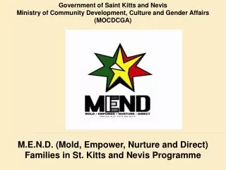 Government of Saint Kitts and Nevis Ministry of Community Development, Culture and Gender Affairs