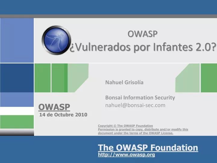 owasp vulnerados por infantes 2 0