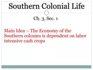 Southern Colonial Life