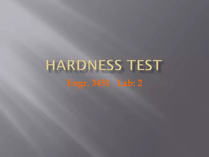 hardness test