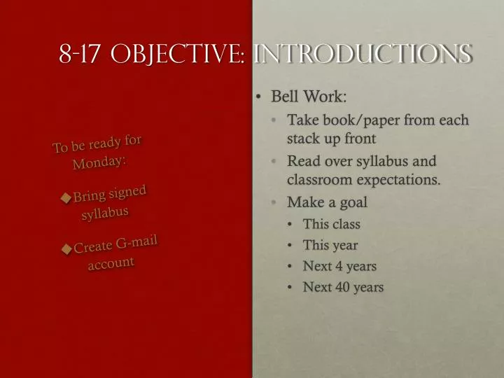8 17 objective introductions