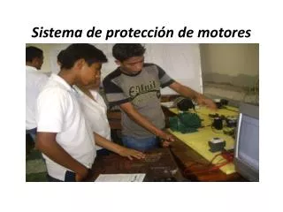 sistema de protecci n de motores