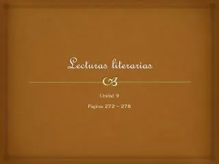 lecturas literarias