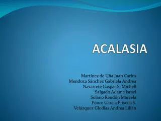 acalasia