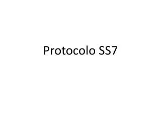 Protocolo SS7