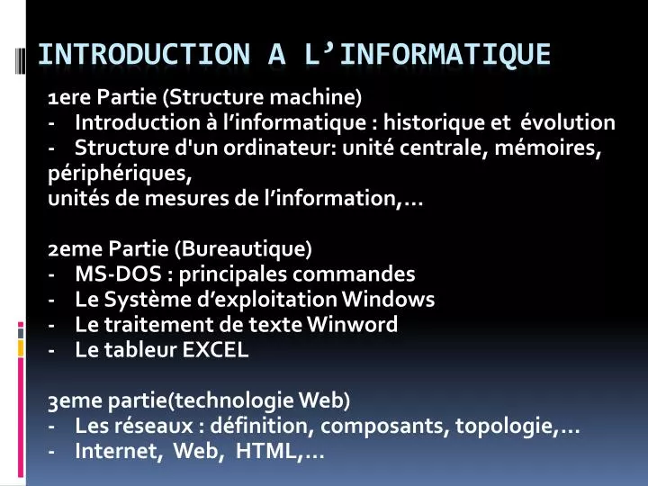 introduction a l informatique