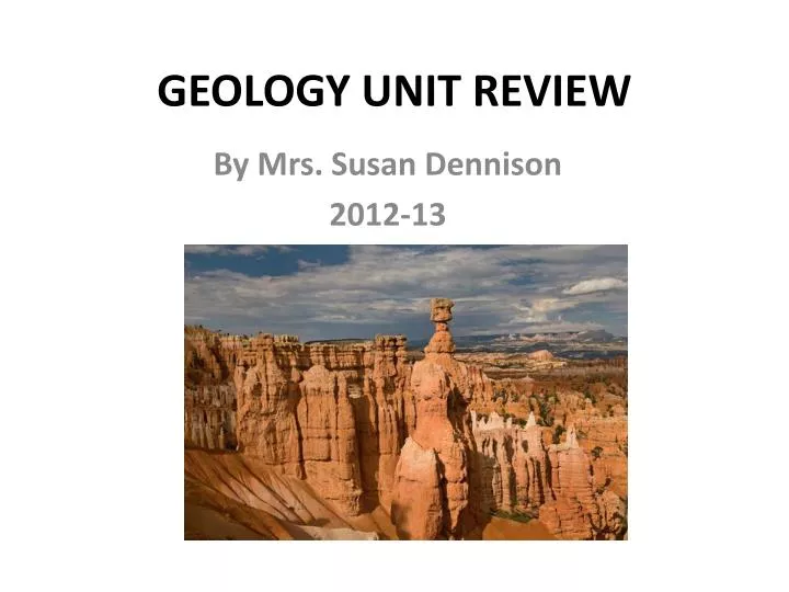 geology unit review