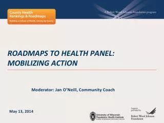 roadmaps to health panel mobilizing action