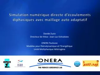 simulation num rique directe d coulements diphasiques avec maillage auto adaptatif