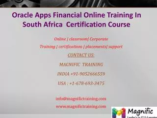 Oracle Apps Financial Online Training In South Africa Certi