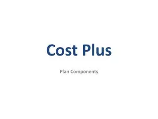 Cost Plus