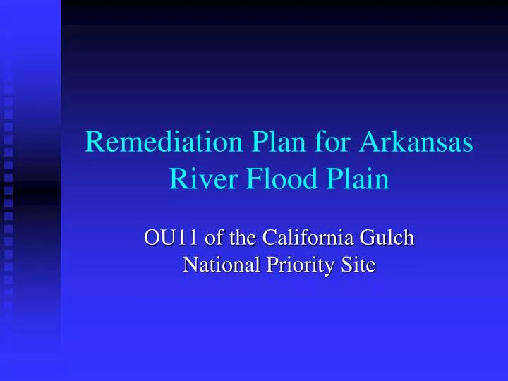 remediation plan for arkansas river flood plain