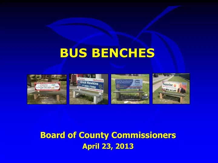 bus benches