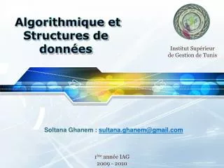 algorithmique et structures de donn es