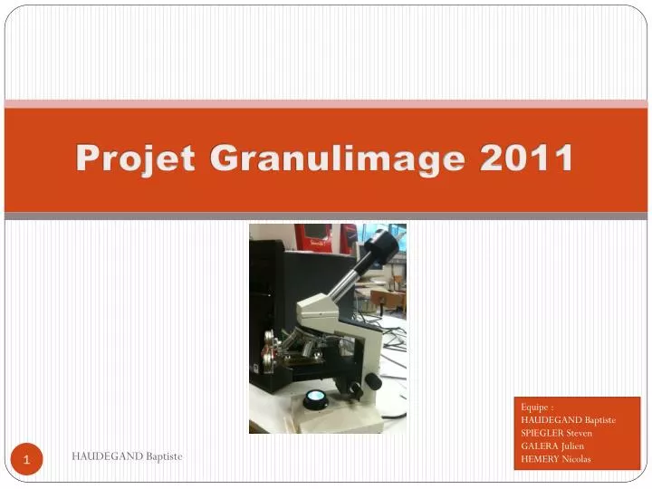 projet granulimage 2011